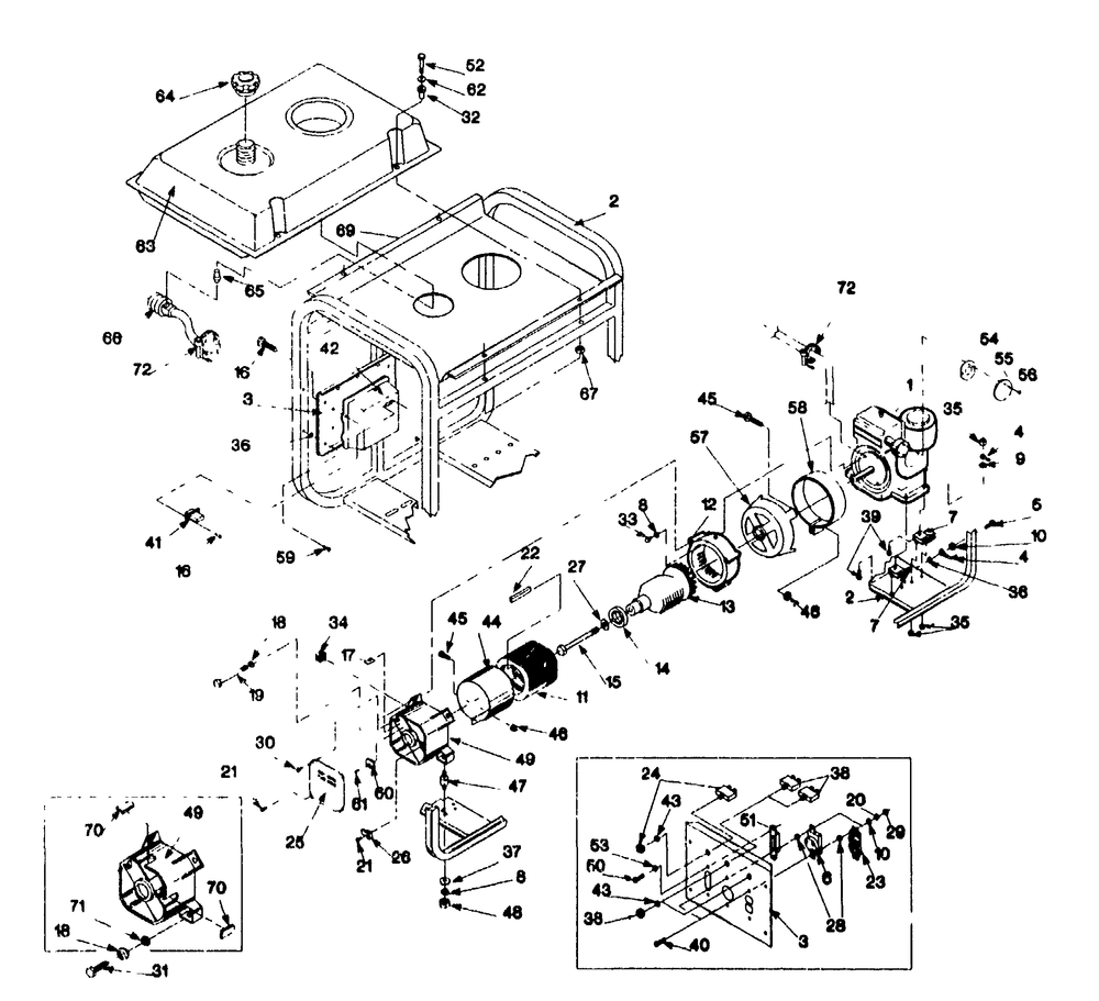Generator 3w796a Diagram and Parts List for 9579-0-3W796A  Briggs and Stratton Generator